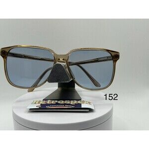 Vintage Oversize Sunglasses NOS Blue Lens Smoky Clear Frame 1980s-1990s